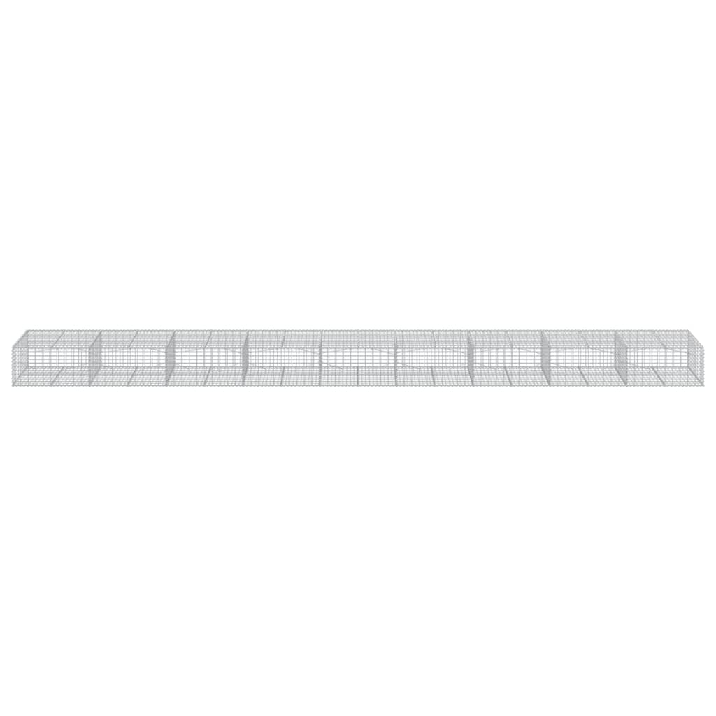 VidaXL Gabion 900x100x50 cm fer galvanisé couleur argent