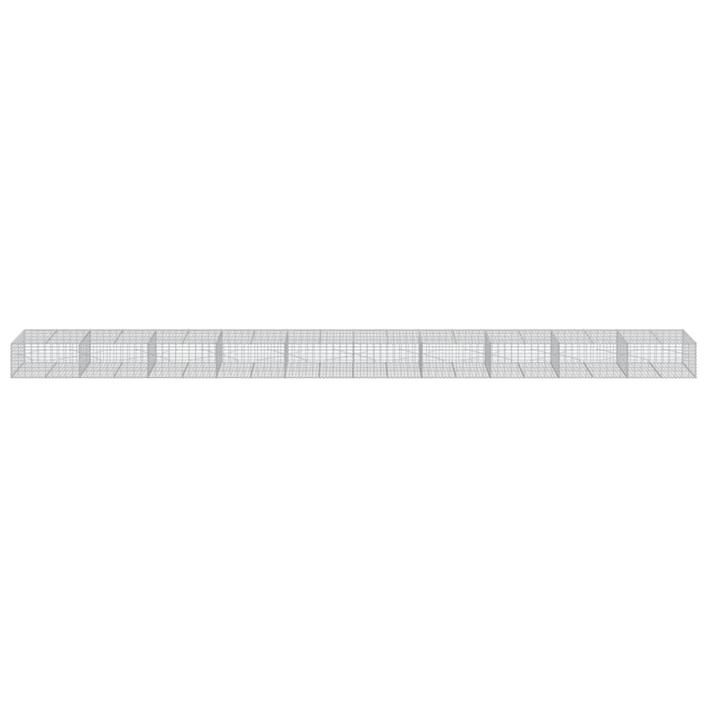 VidaXL Gabion 1000x100x50 cm fer galvanisé couleur argent