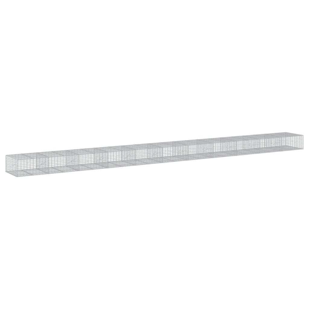 VidaXL Gabion 1100x100x50 cm fer galvanisé couleur argent
