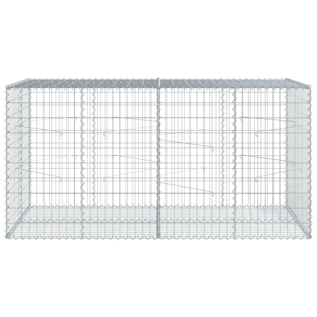 VidaXL Gabion 200x100x100 cm fer galvanisé couleur argent