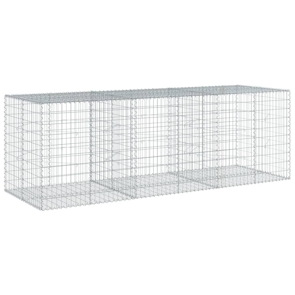 VidaXL Gabion 300x100x100 cm fer galvanisé couleur argent