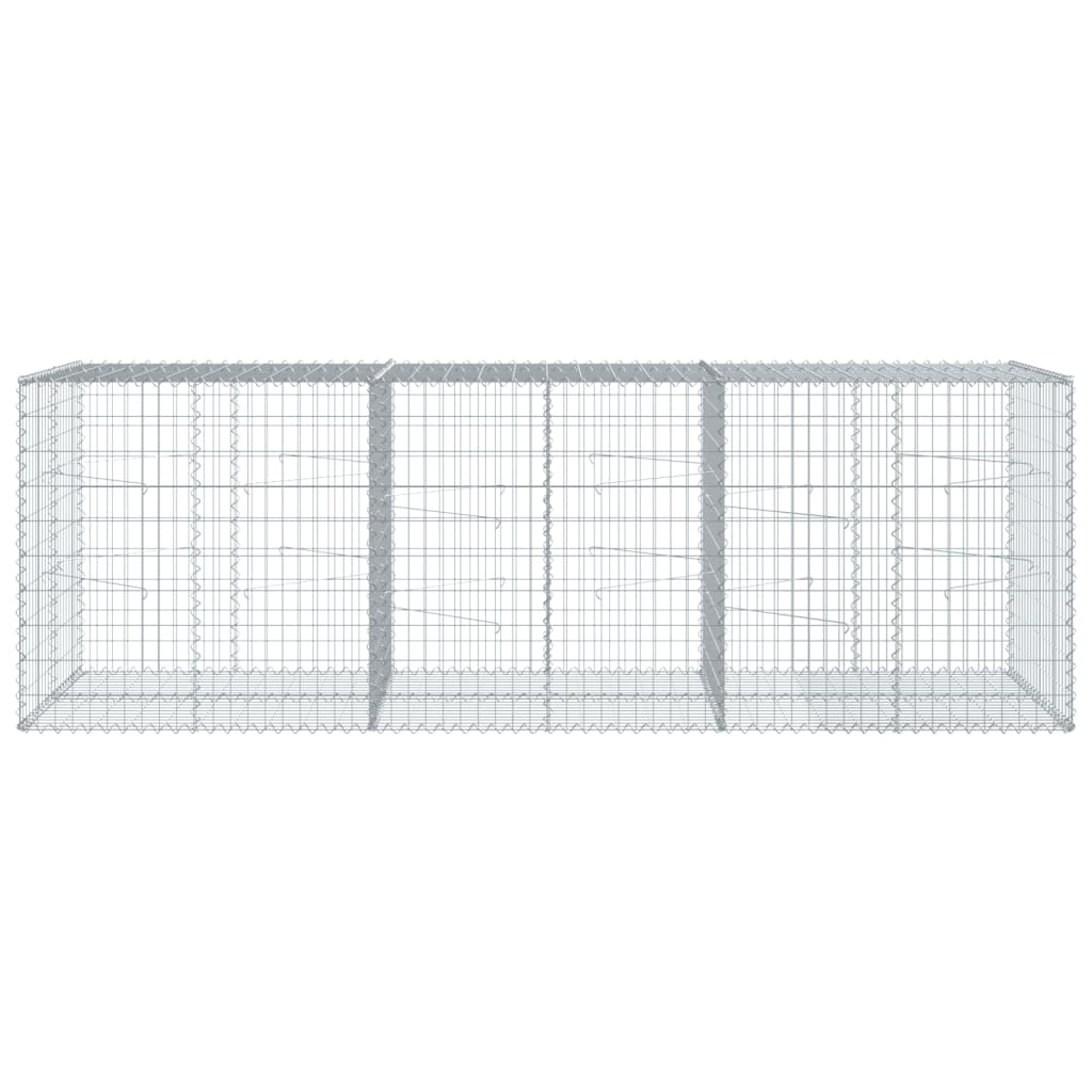 VidaXL Gabion 300x100x100 cm fer galvanisé couleur argent