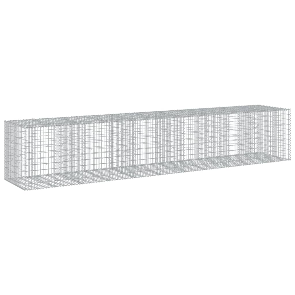 VidaXL Gabion 550x100x100 cm fer galvanisé couleur argent