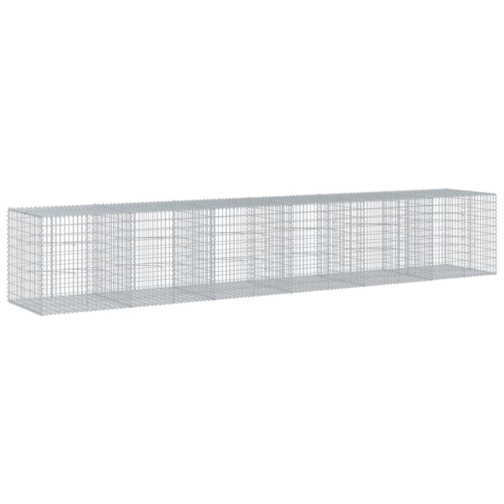 VidaXL Gabion 600x100x100 cm fer galvanisé couleur argent