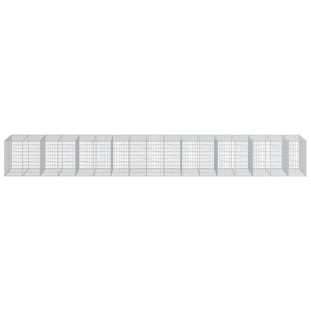 VidaXL Gabion 850x100x100 cm fer galvanisé couleur argent