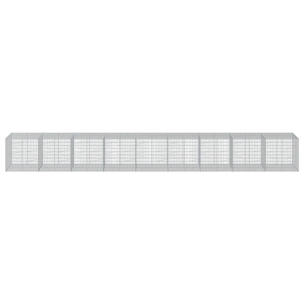 VidaXL Gabion 900x100x100 cm fer galvanisé couleur argent
