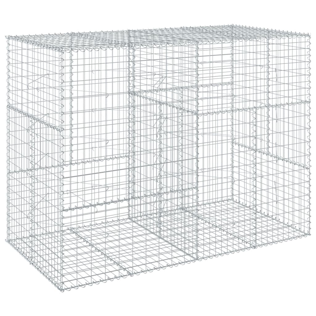 VidaXL Gabion 200x100x150 cm fer galvanisé couleur argent
