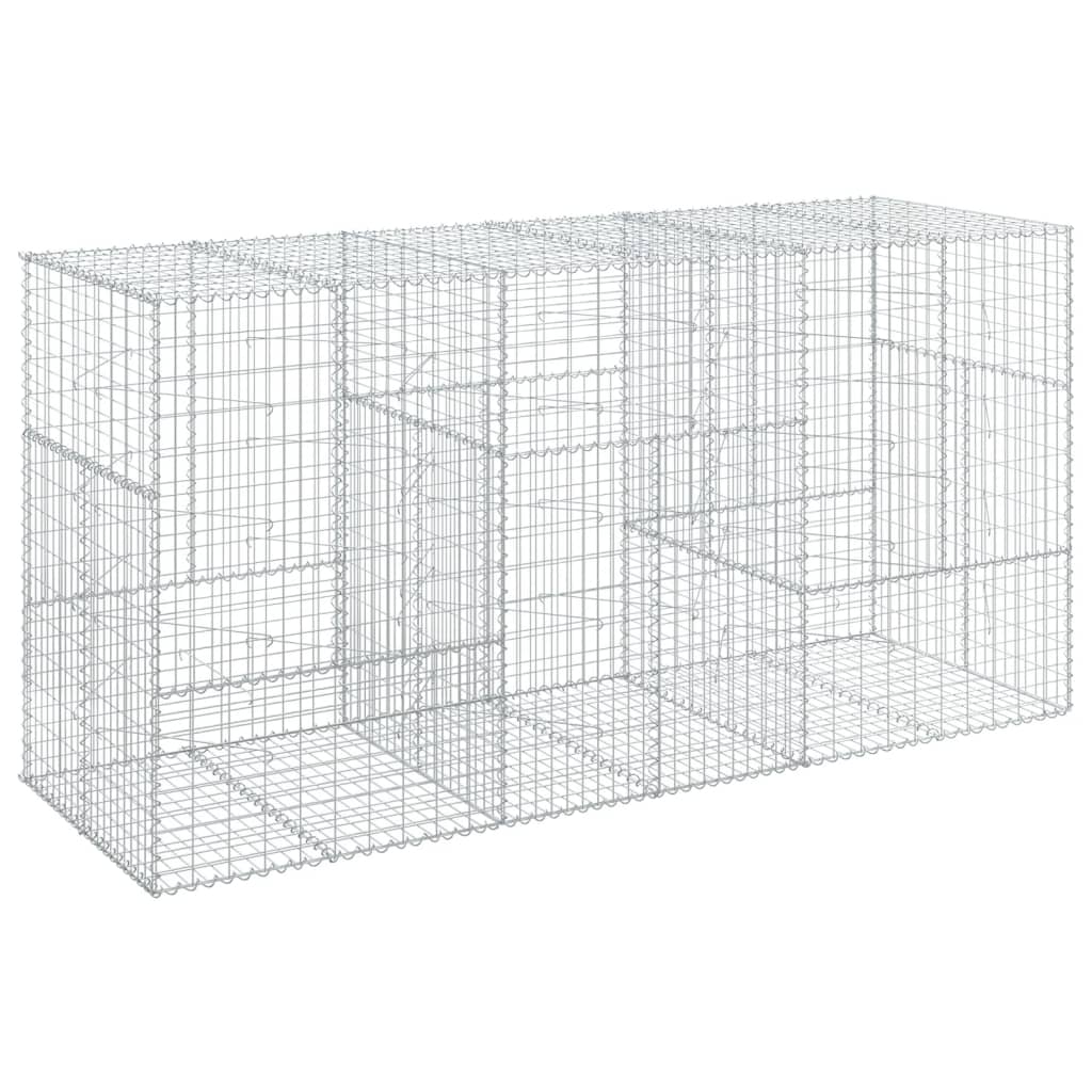 VidaXL Gabion 300x100x150 cm fer galvanisé couleur argent