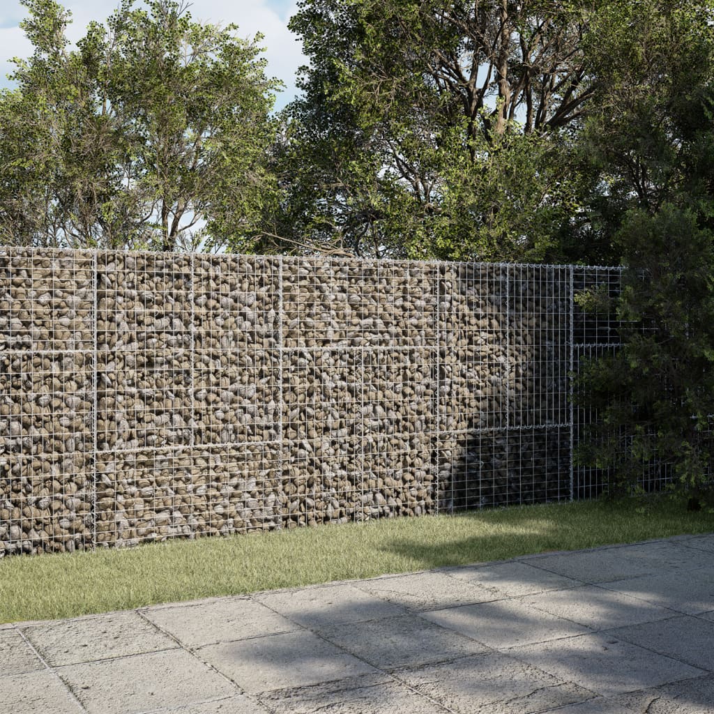 VidaXL Gabion 300x100x150 cm fer galvanisé couleur argent