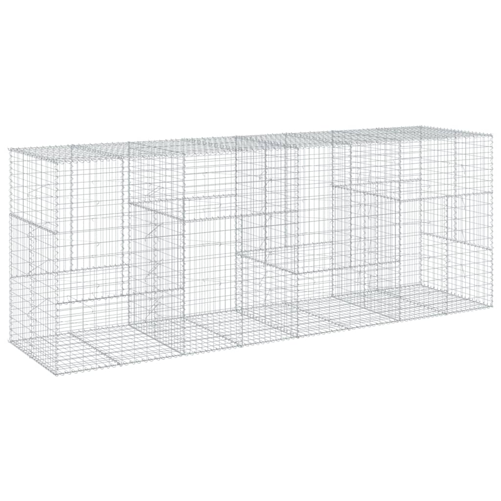 VidaXL Gabion 400x100x150 cm fer galvanisé couleur argent
