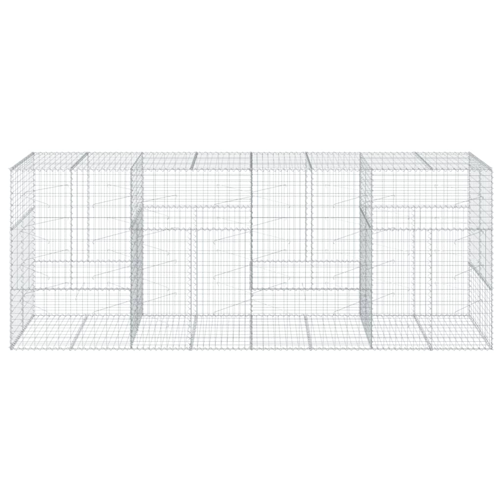 VidaXL Gabion 400x100x150 cm fer galvanisé couleur argent