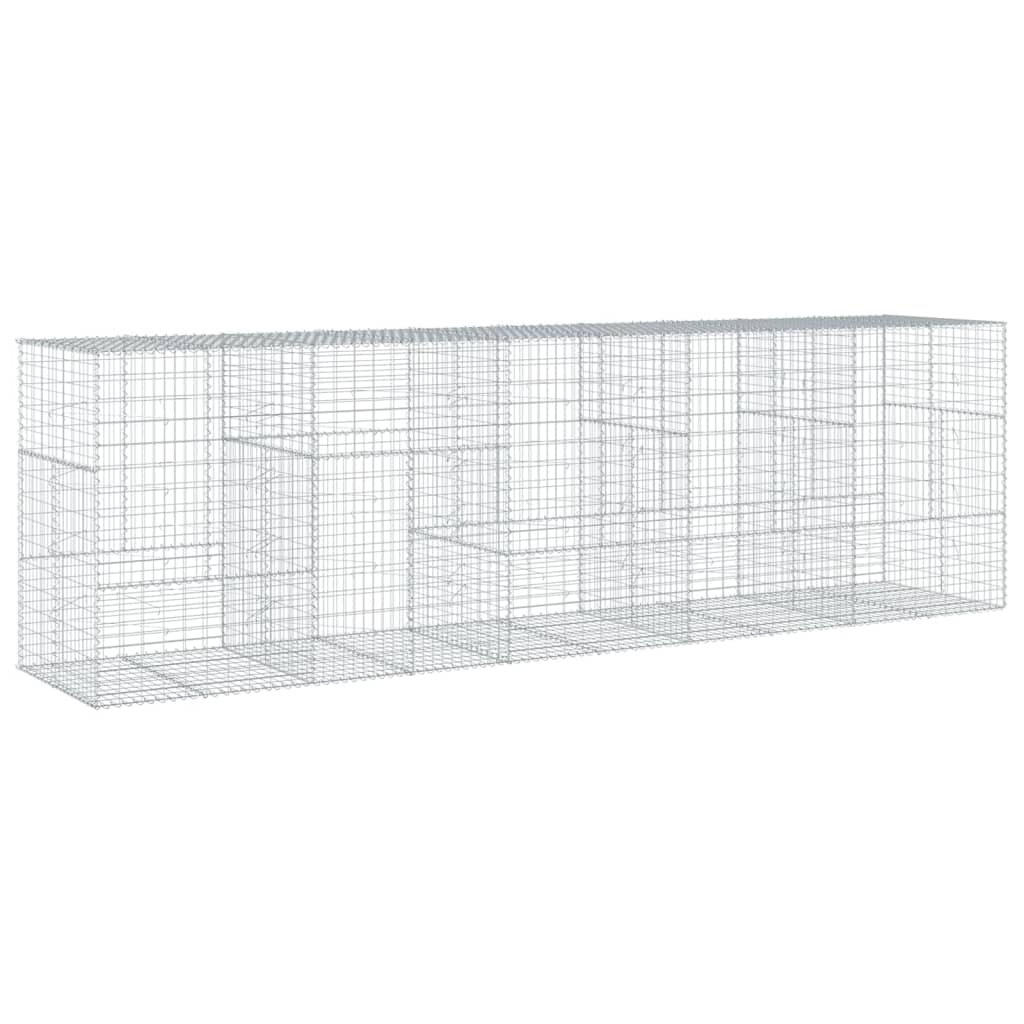 VidaXL Gabion 500x100x150 cm fer galvanisé couleur argent