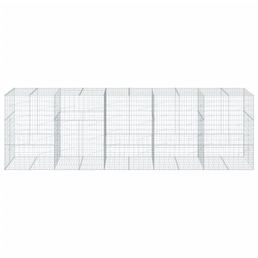 VidaXL Gabion 500x100x150 cm fer galvanisé couleur argent