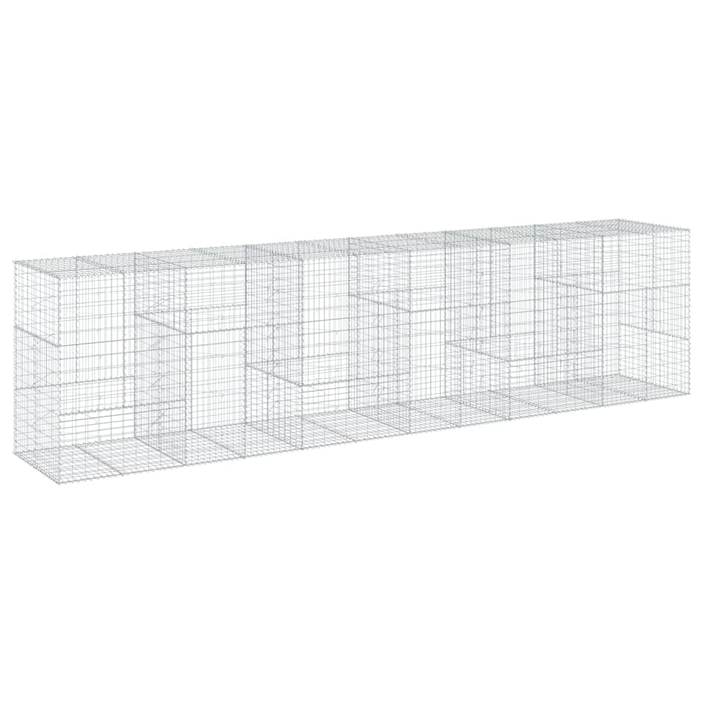 VidaXL Gabion 600x100x150 cm fer galvanisé couleur argent