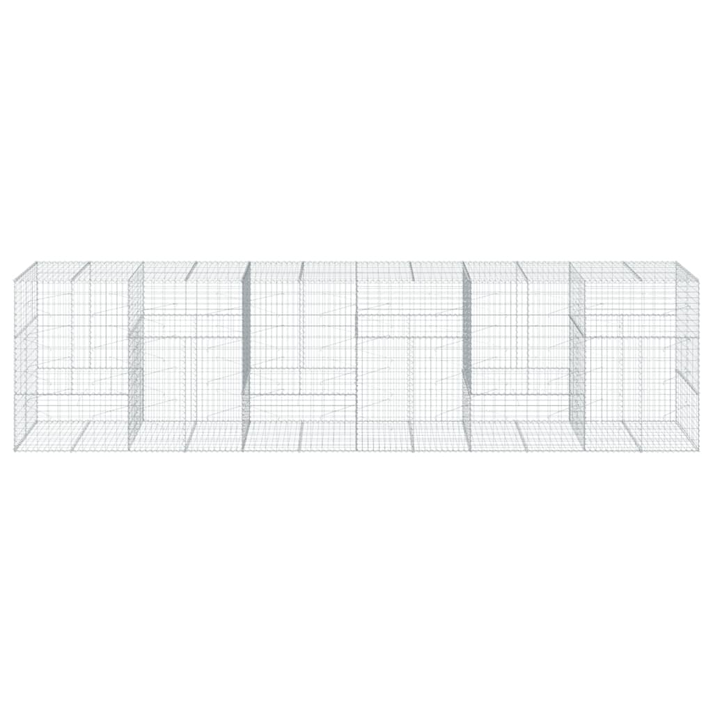 VidaXL Gabion 600x100x150 cm fer galvanisé couleur argent