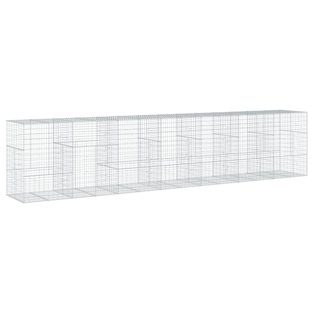 VidaXL Gabion 700x100x150 cm fer galvanisé couleur argent