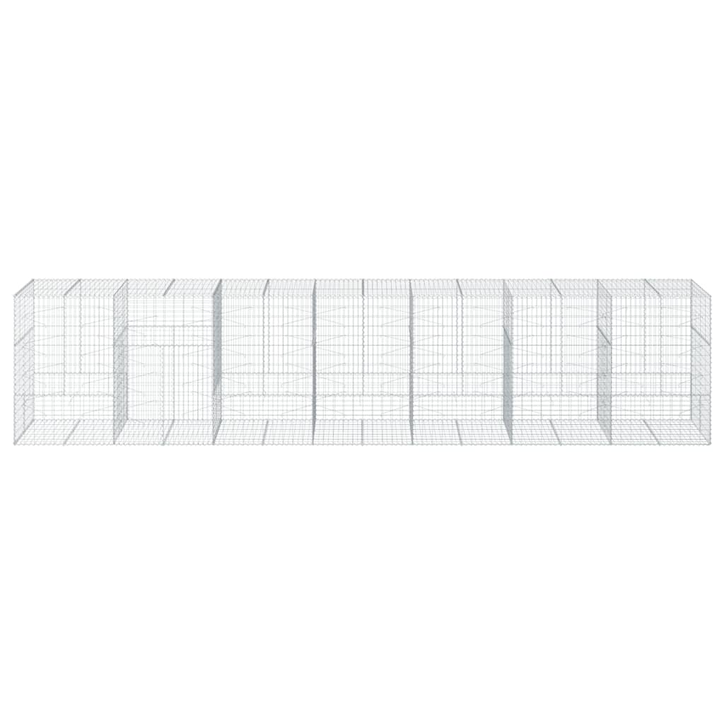 VidaXL Gabion 700x100x150 cm fer galvanisé couleur argent