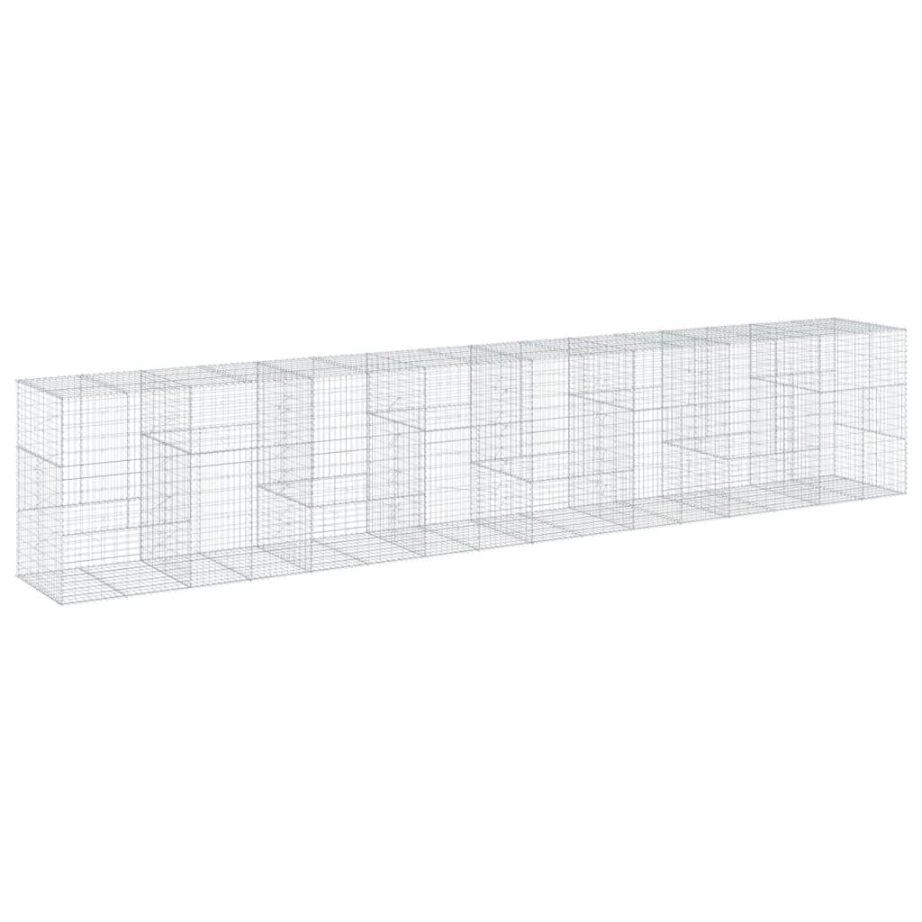 VidaXL Gabion 800x100x150 cm fer galvanisé couleur argent