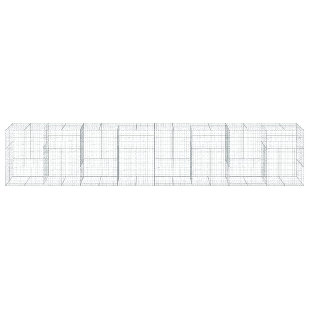 VidaXL Gabion 800x100x150 cm fer galvanisé couleur argent
