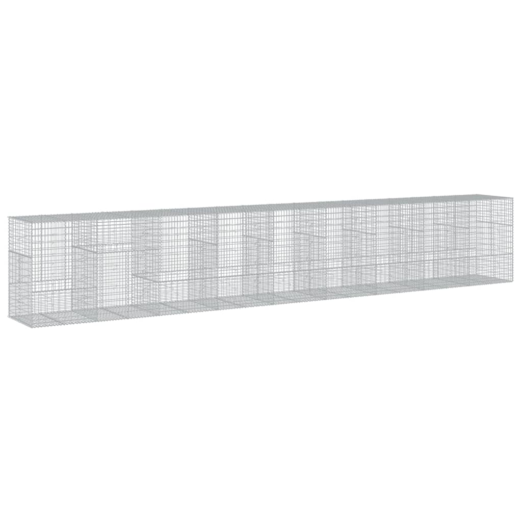 VidaXL Gabion 900x100x150 cm fer galvanisé couleur argent