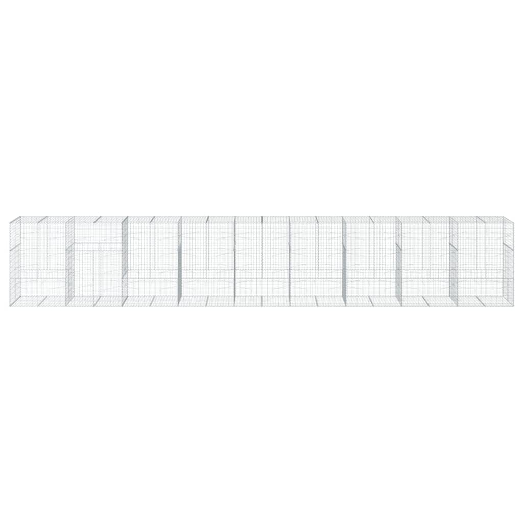 VidaXL Gabion 900x100x150 cm fer galvanisé couleur argent