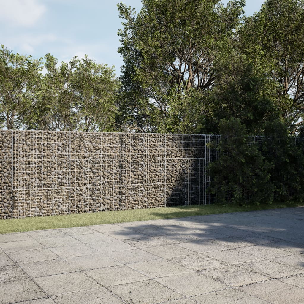 VidaXL Gabion 900x100x150 cm fer galvanisé couleur argent