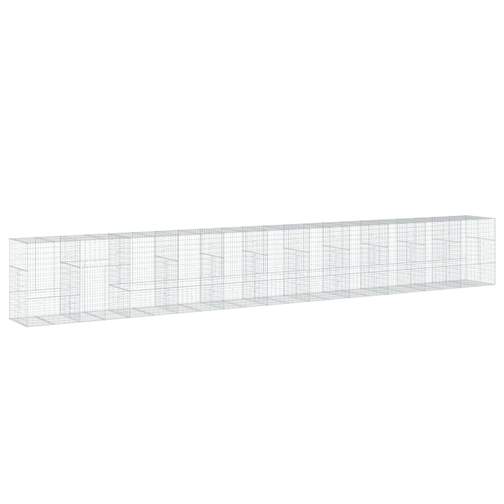 VidaXL Gabion 1100x100x150 cm fer galvanisé couleur argent