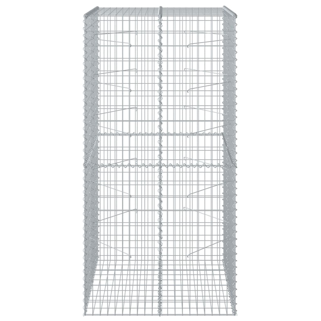 Gabion Vidaxx 100x100x200 cm fer galvanisé couleur argent