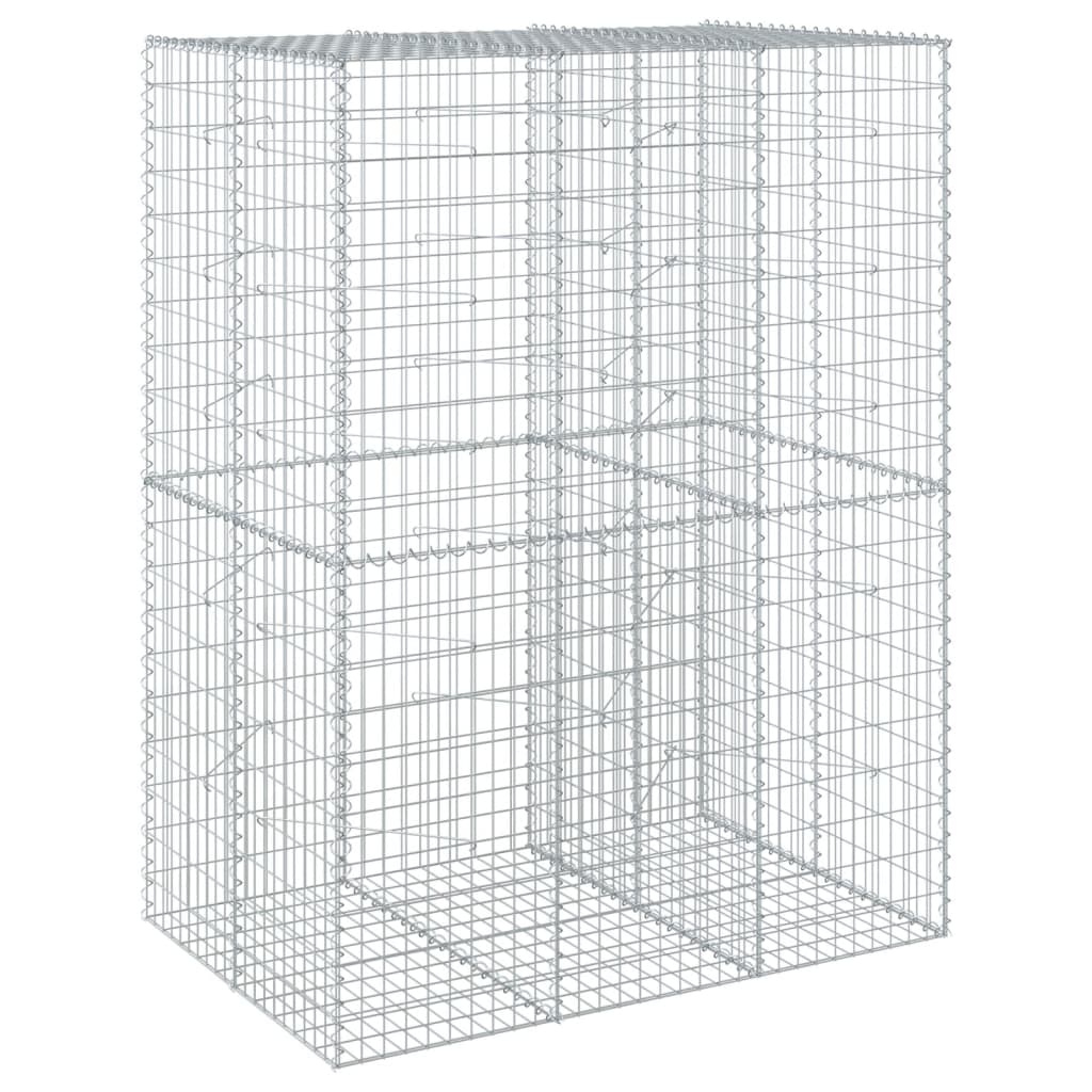 VidaXL Gabion 150x100x200 cm fer galvanisé couleur argent