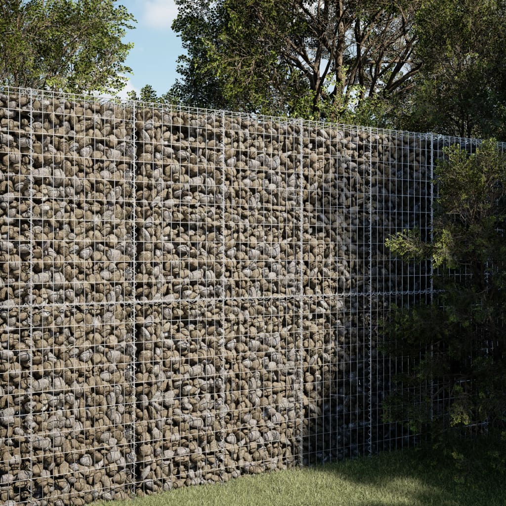 VidaXL Gabion 150x100x200 cm fer galvanisé couleur argent