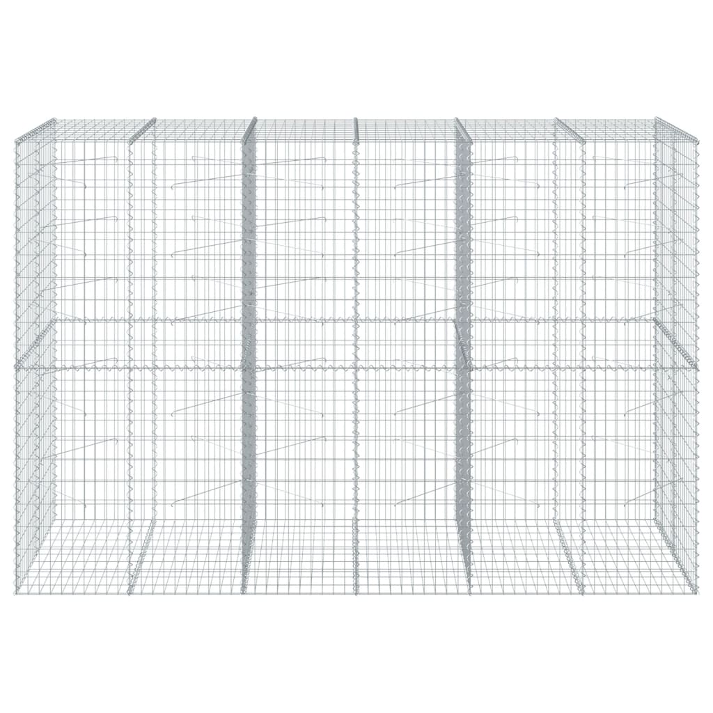 VidaXL Gabion 300x100x200 cm fer galvanisé couleur argent
