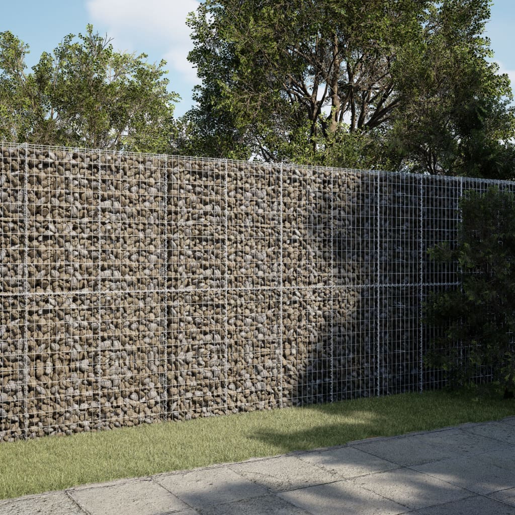 VidaXL Gabion 300x100x200 cm fer galvanisé couleur argent