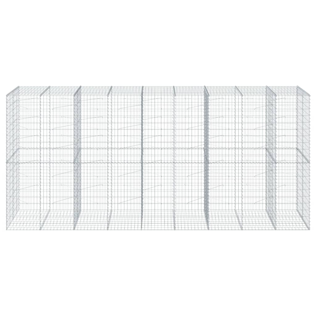 VidaXL Gabion 450x100x200 cm fer galvanisé couleur argent
