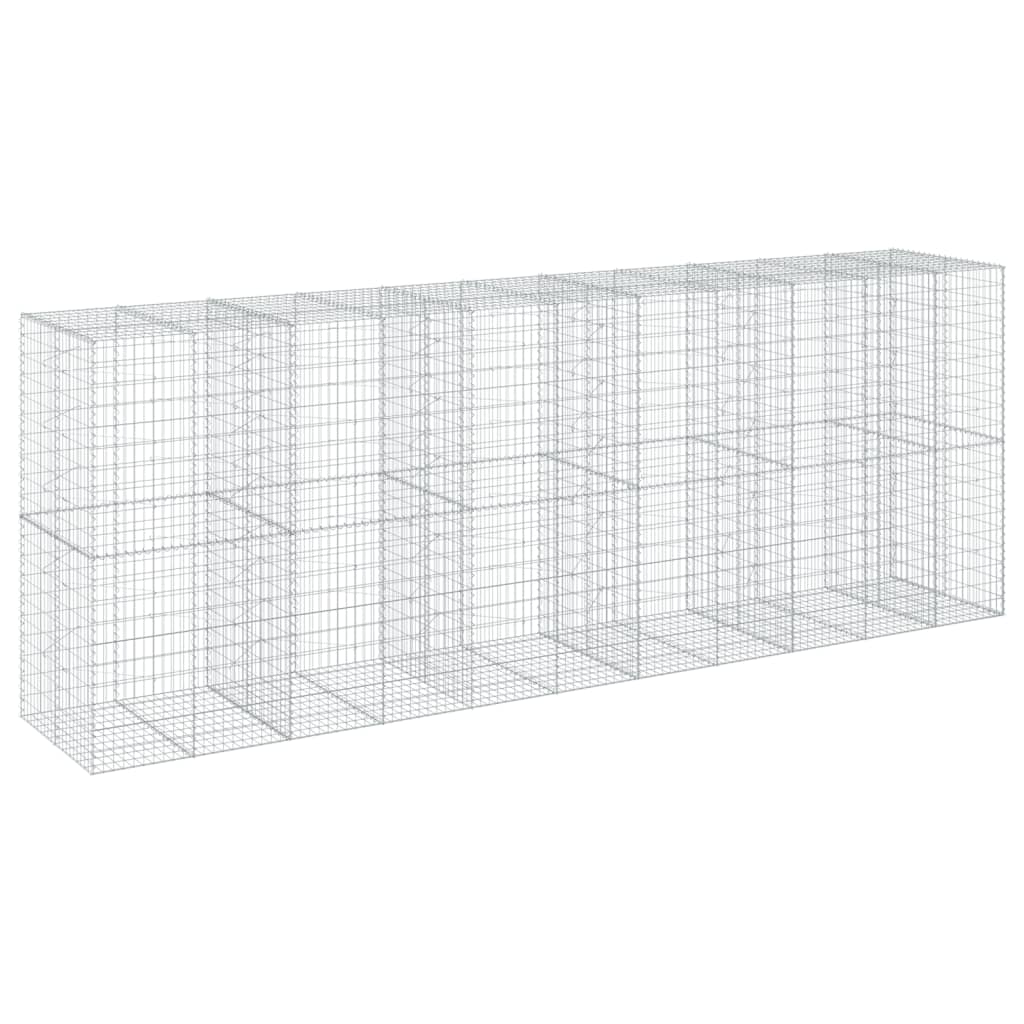 VidaXL Gabion 550x100x200 cm fer galvanisé couleur argent