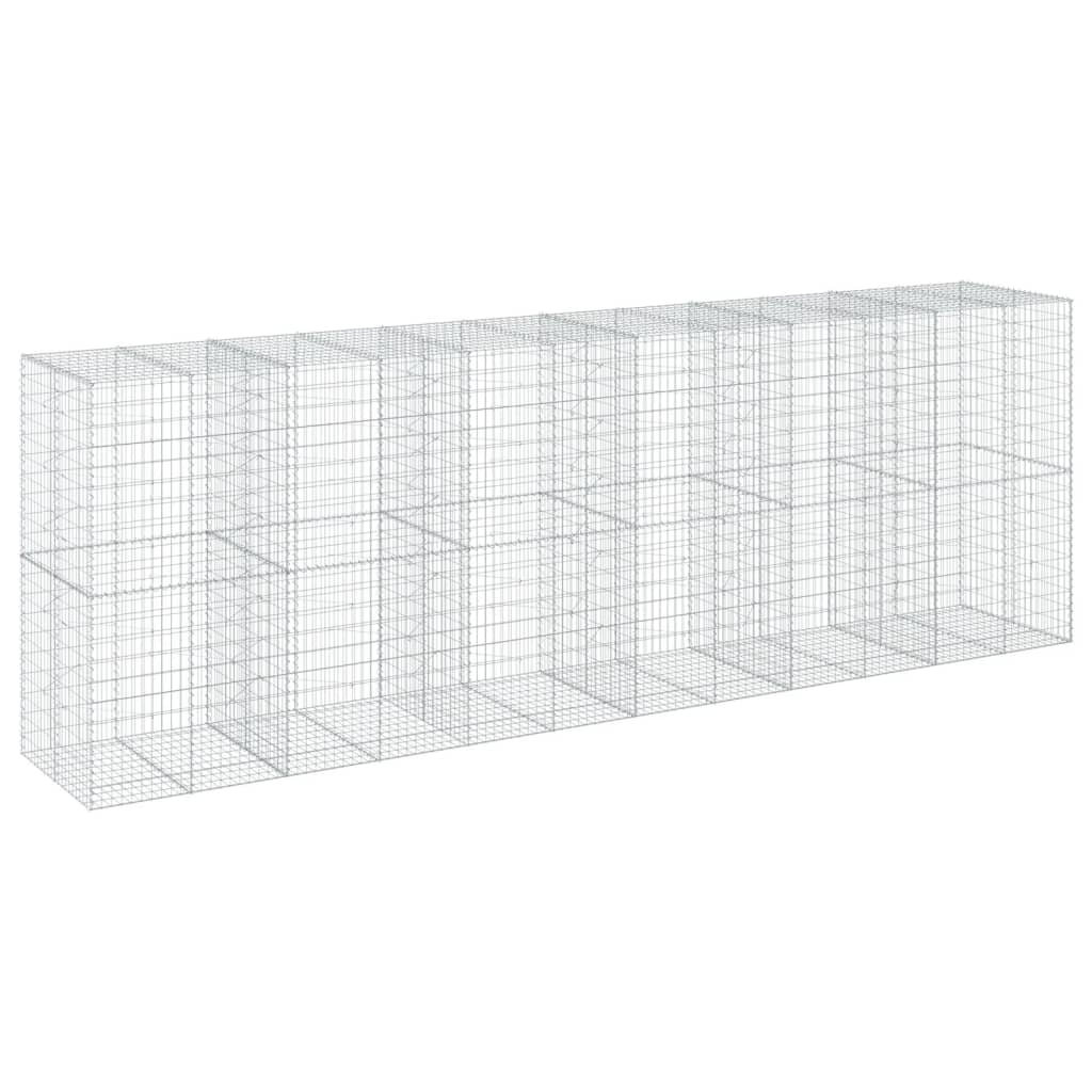 VidaXL Gabion 600x100x200 cm fer galvanisé couleur argent