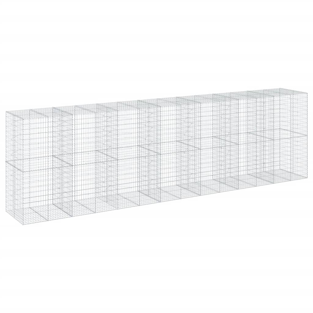VidaXL Gabion 700x100x200 cm fer galvanisé couleur argent
