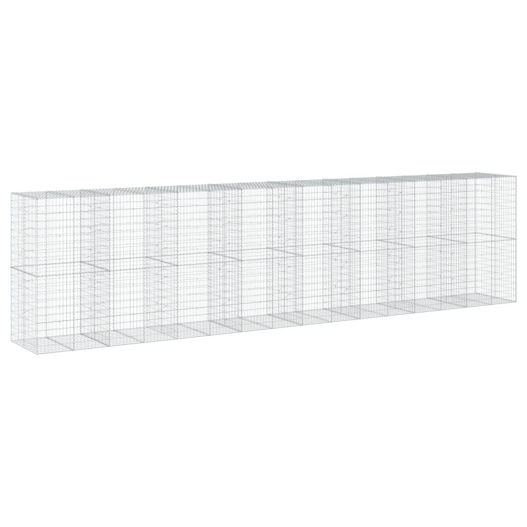 VidaXL Gabion 800x100x200 cm fer galvanisé couleur argent