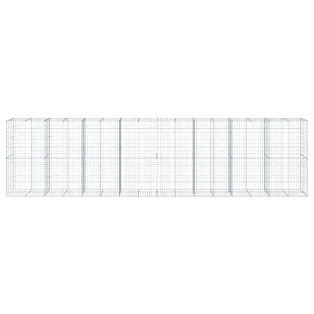 VidaXL Gabion 800x100x200 cm fer galvanisé couleur argent