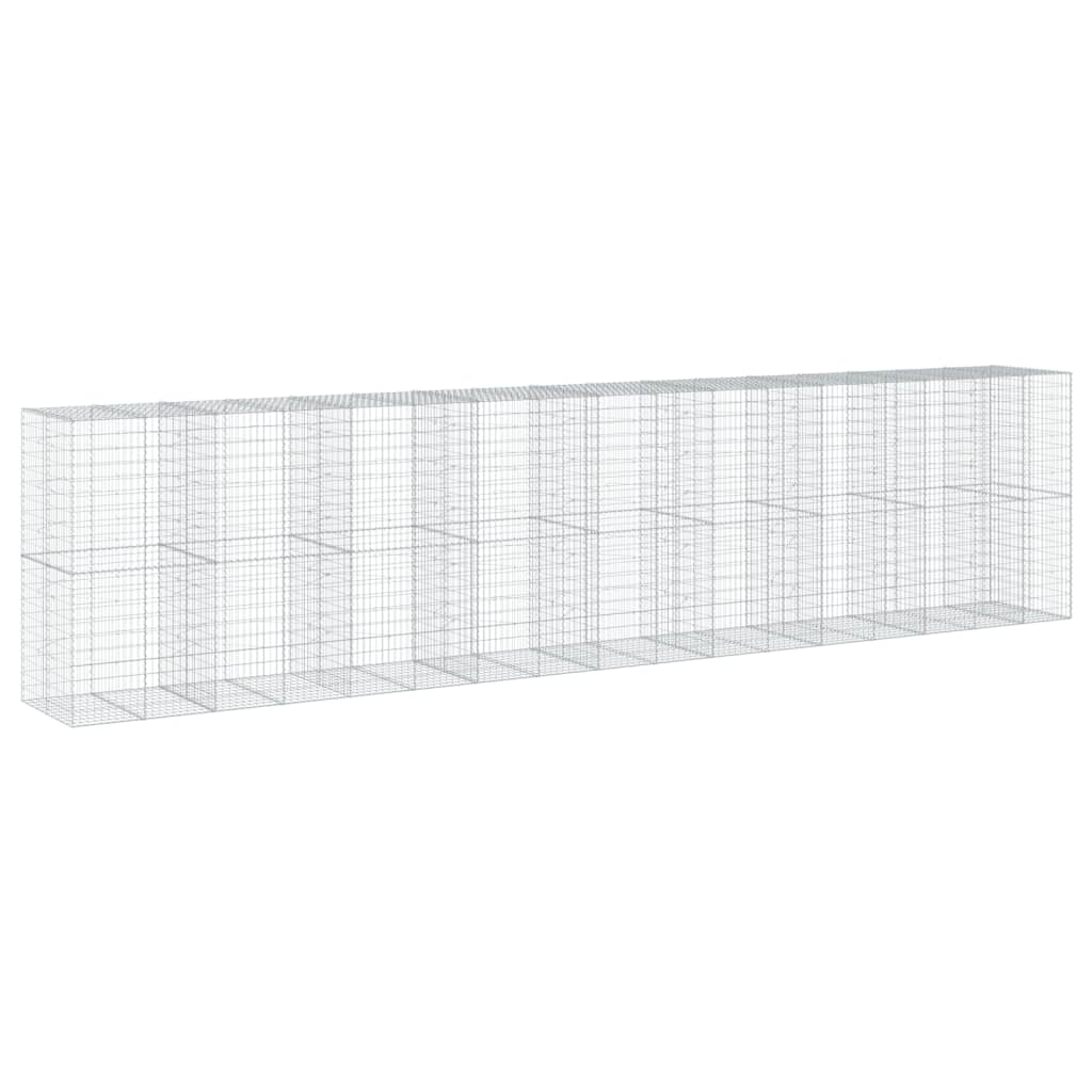 VidaXL Gabion 850x100x200 cm fer galvanisé couleur argent
