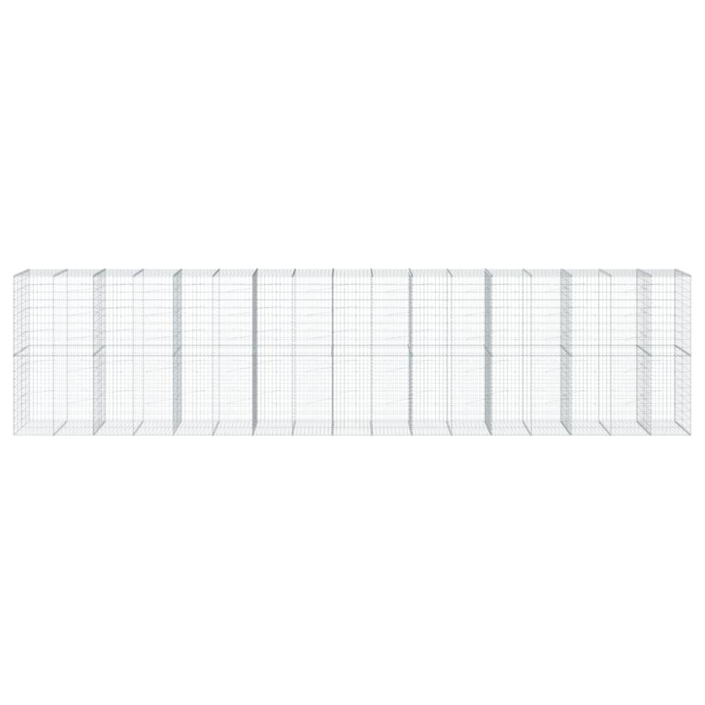 VidaXL Gabion 850x100x200 cm fer galvanisé couleur argent