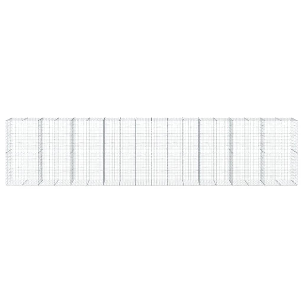 VidaXL Gabion 900x100x200 cm fer galvanisé couleur argent