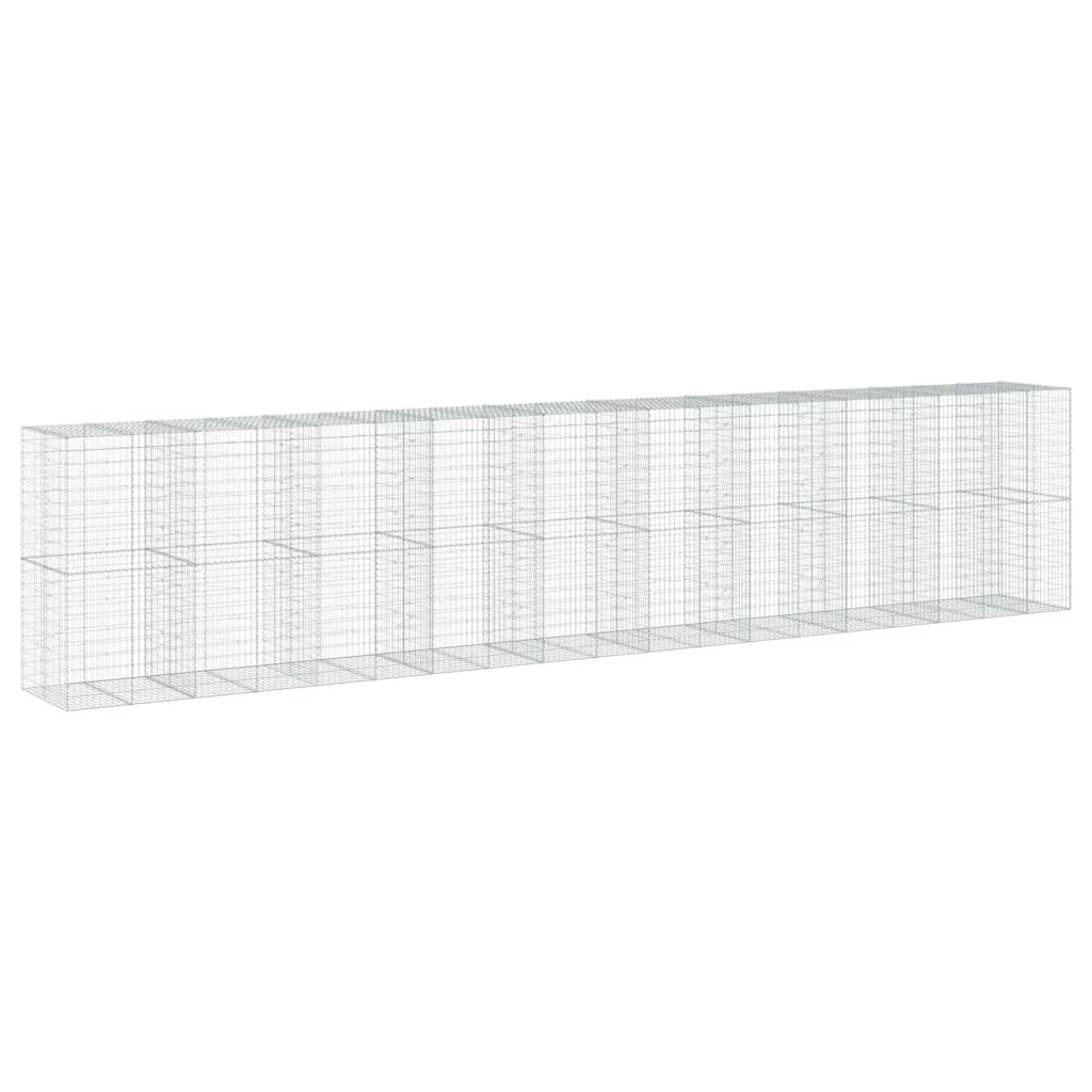 VidaXL Gabion 950x100x200 cm fer galvanisé couleur argent