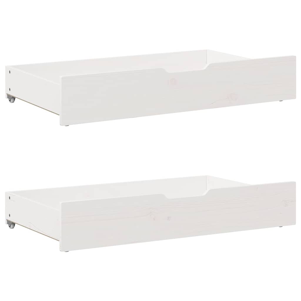 Vidaxx tiroirs de lit 2 pcs 90x55x17 cm bois de pin massif blanc