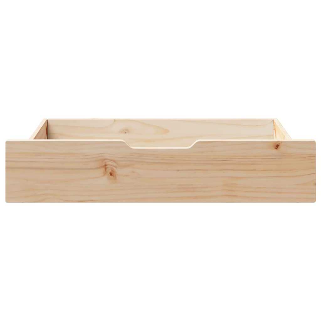 Vidaxx tiroirs de lit 2 pcs avec roulettes 85x55x17 cm bois de pin massif