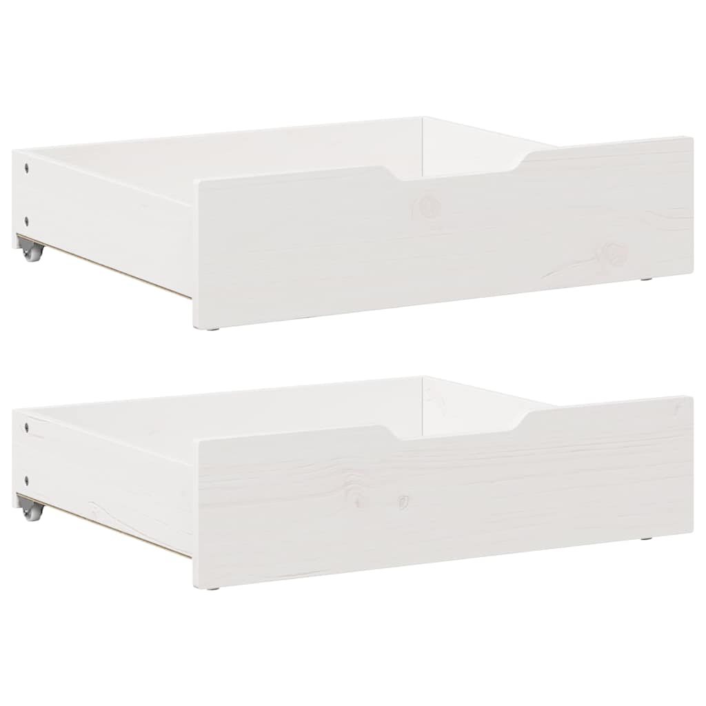 Vidaxx tiroirs de lit 2 pcs 65x55x17 cm bois de pin massif blanc