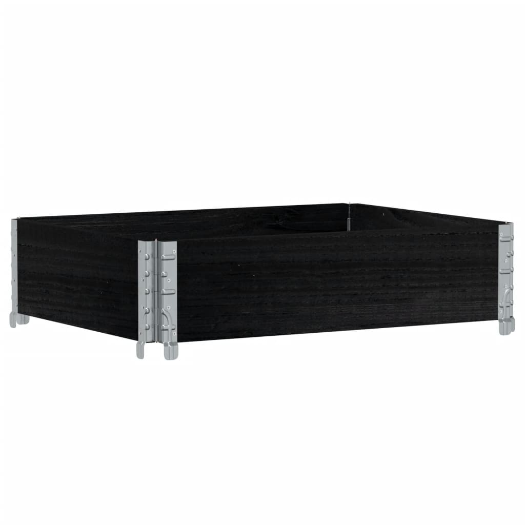 Vidaxx bord supérieur de palette 80x60 cm bois de pin massif noir