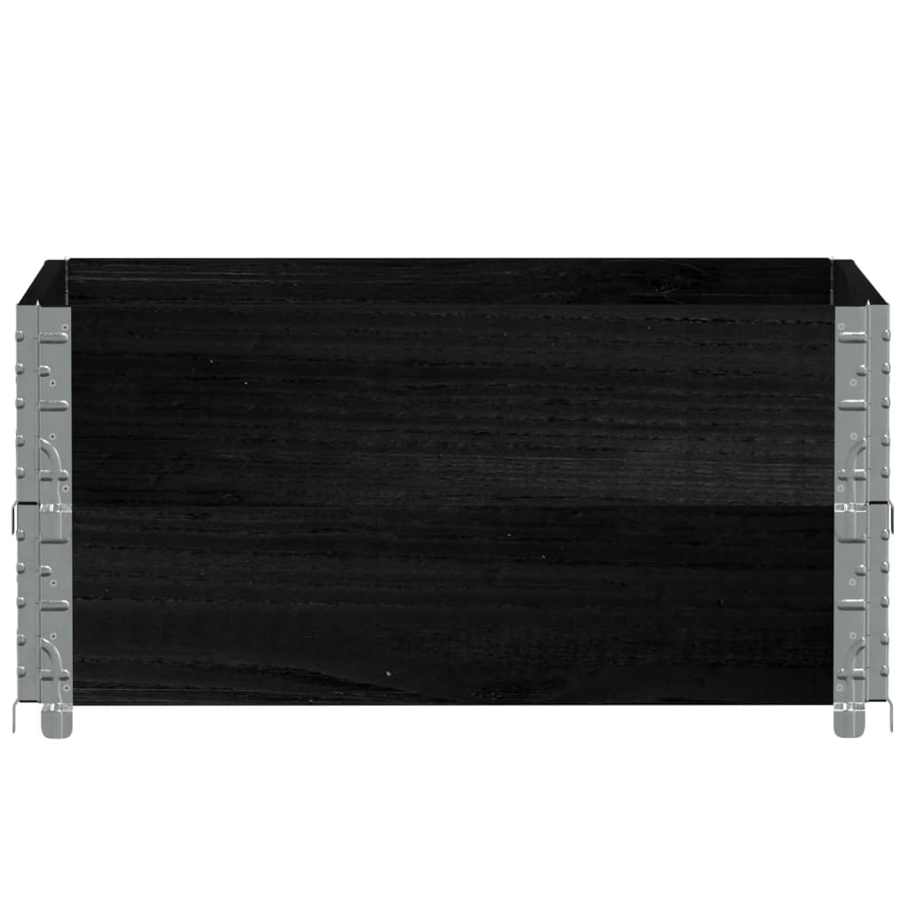 Vidaxx extensions de palette 2 pcs 80x60 cm bois de pin massif noir