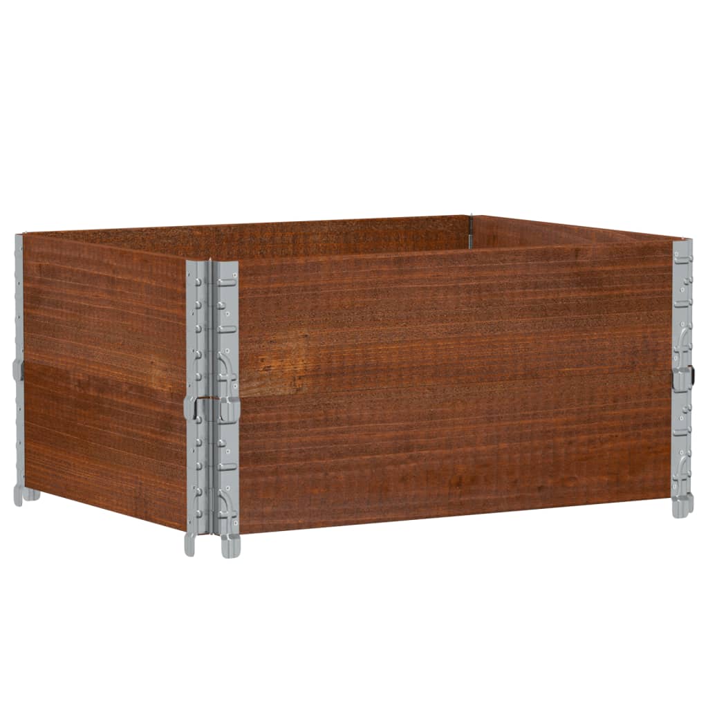 Vidaxx rehausses de palette 2 pcs 80x60 cm bois de pin massif marron