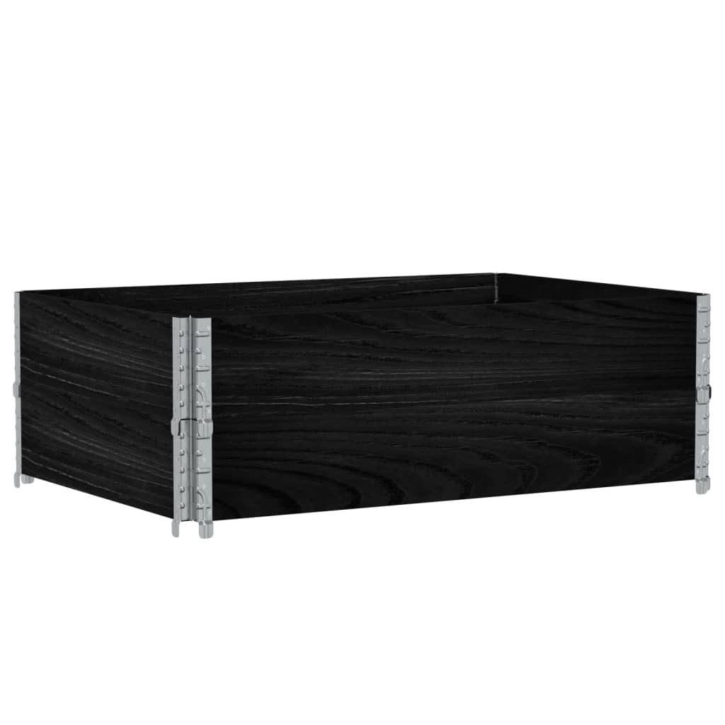 Vidaxx extensions de palette 2 pcs 120x80 cm bois de pin massif noir