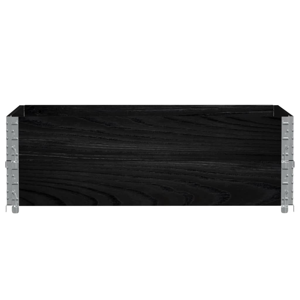 Vidaxx extensions de palette 2 pcs 120x80 cm bois de pin massif noir